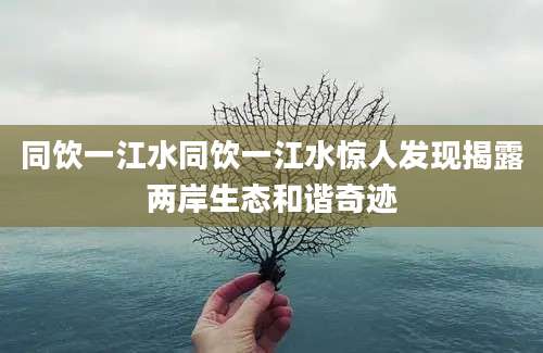 同饮一江水同饮一江水惊人发现揭露两岸生态和谐奇迹
