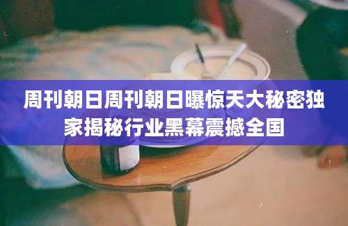 周刊朝日周刊朝日曝惊天大秘密独家揭秘行业黑幕震撼全国
