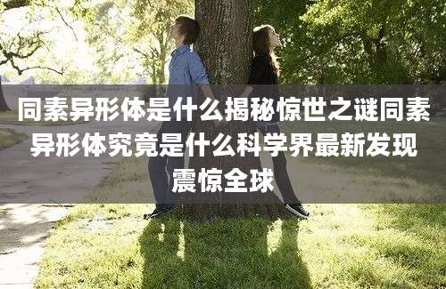 同素异形体是什么揭秘惊世之谜同素异形体究竟是什么科学界最新发现震惊全球