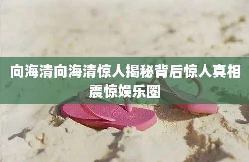 向海清向海清惊人揭秘背后惊人真相震惊娱乐圈