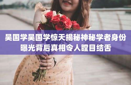 吴国学吴国学惊天揭秘神秘学者身份曝光背后真相令人瞠目结舌