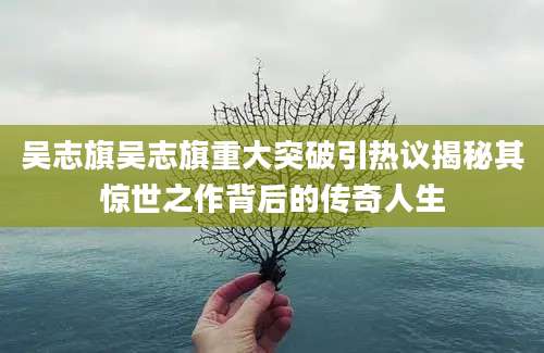 吴志旗吴志旗重大突破引热议揭秘其惊世之作背后的传奇人生