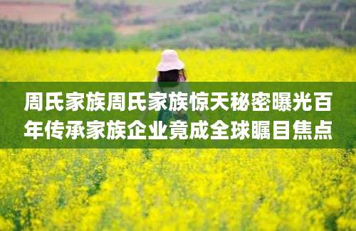 周氏家族周氏家族惊天秘密曝光百年传承家族企业竟成全球瞩目焦点