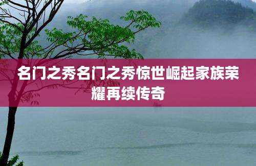 名门之秀名门之秀惊世崛起家族荣耀再续传奇
