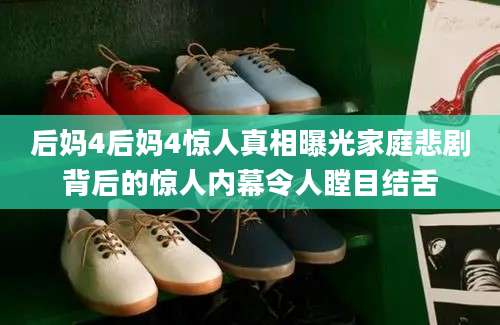 后妈4后妈4惊人真相曝光家庭悲剧背后的惊人内幕令人瞠目结舌