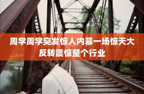 周学周学突发惊人内幕一场惊天大反转震惊整个行业