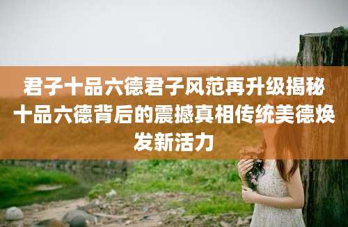 君子十品六德君子风范再升级揭秘十品六德背后的震撼真相传统美德焕发新活力