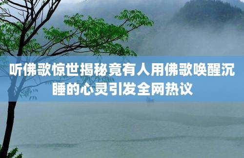听佛歌惊世揭秘竟有人用佛歌唤醒沉睡的心灵引发全网热议