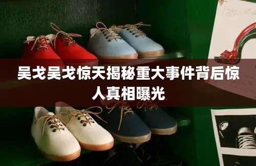 吴戈吴戈惊天揭秘重大事件背后惊人真相曝光