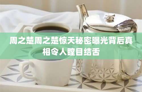 周之楚周之楚惊天秘密曝光背后真相令人瞠目结舌
