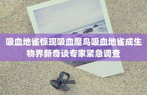 吸血地雀惊现吸血魔鸟吸血地雀成生物界新奇谈专家紧急调查