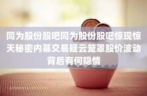 同为股份股吧同为股份股吧惊现惊天秘密内幕交易疑云笼罩股价波动背后有何隐情