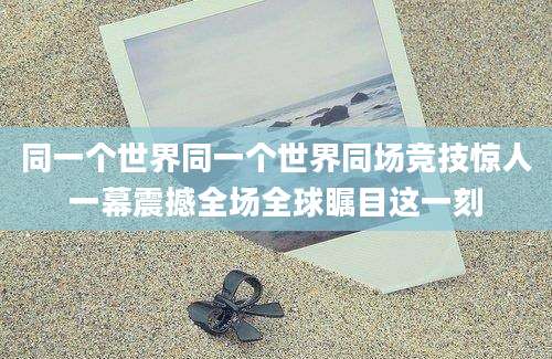 同一个世界同一个世界同场竞技惊人一幕震撼全场全球瞩目这一刻