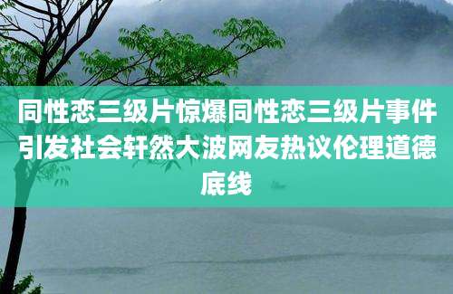 同性恋三级片惊爆同性恋三级片事件引发社会轩然大波网友热议伦理道德底线