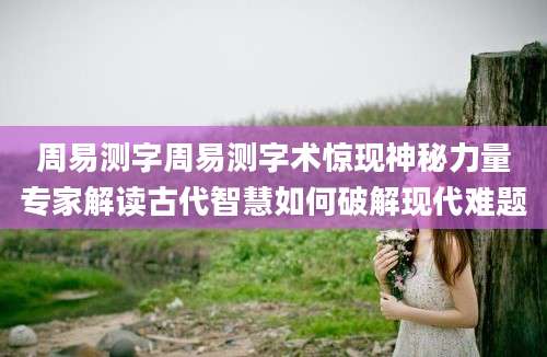 周易测字周易测字术惊现神秘力量专家解读古代智慧如何破解现代难题