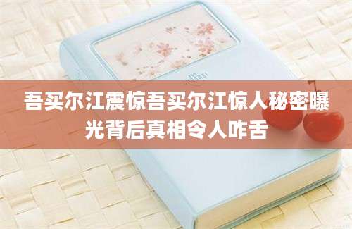 吾买尔江震惊吾买尔江惊人秘密曝光背后真相令人咋舌