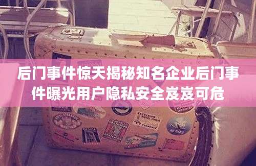后门事件惊天揭秘知名企业后门事件曝光用户隐私安全岌岌可危