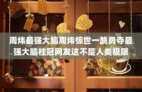 周炜最强大脑周炜惊世一跳勇夺最强大脑桂冠网友这不是人类极限