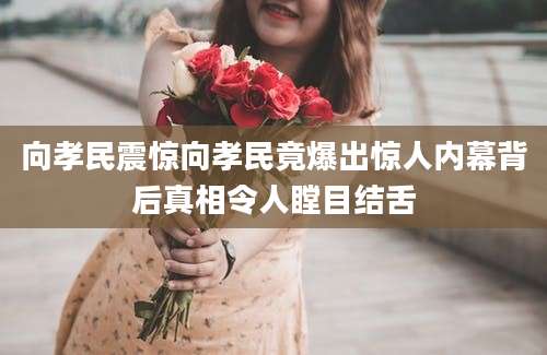向孝民震惊向孝民竟爆出惊人内幕背后真相令人瞠目结舌