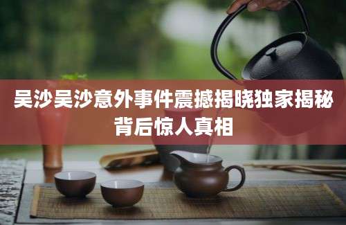吴沙吴沙意外事件震撼揭晓独家揭秘背后惊人真相