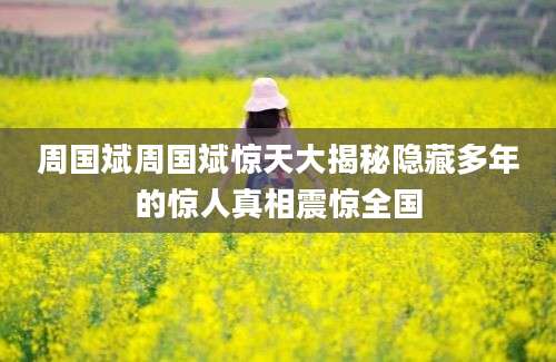 周国斌周国斌惊天大揭秘隐藏多年的惊人真相震惊全国