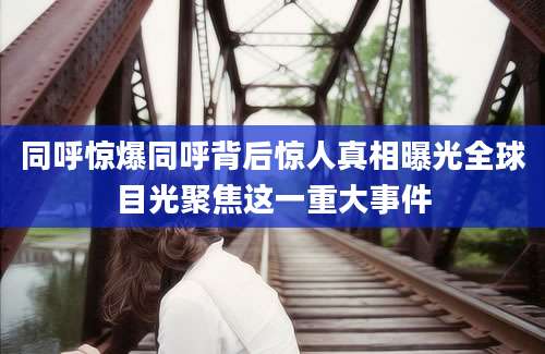 同呼惊爆同呼背后惊人真相曝光全球目光聚焦这一重大事件