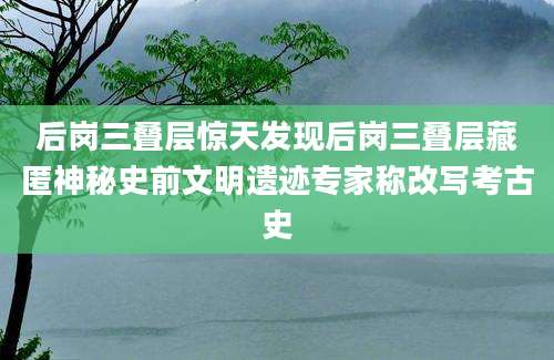 后岗三叠层惊天发现后岗三叠层藏匿神秘史前文明遗迹专家称改写考古史