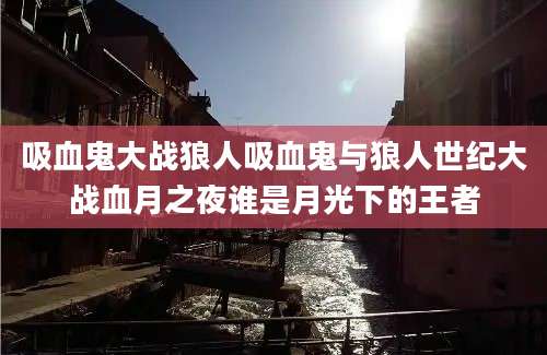 吸血鬼大战狼人吸血鬼与狼人世纪大战血月之夜谁是月光下的王者