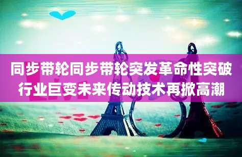同步带轮同步带轮突发革命性突破行业巨变未来传动技术再掀高潮