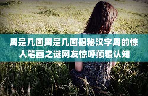 周是几画周是几画揭秘汉字周的惊人笔画之谜网友惊呼颠覆认知